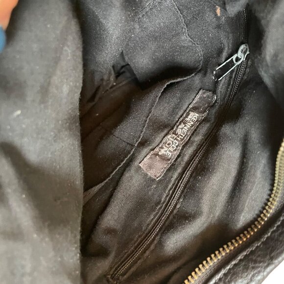 Kenneth Cole Reaction Black Leather Crossbody Bag With Adjustable Strap & Multip - Picture 6 of 11